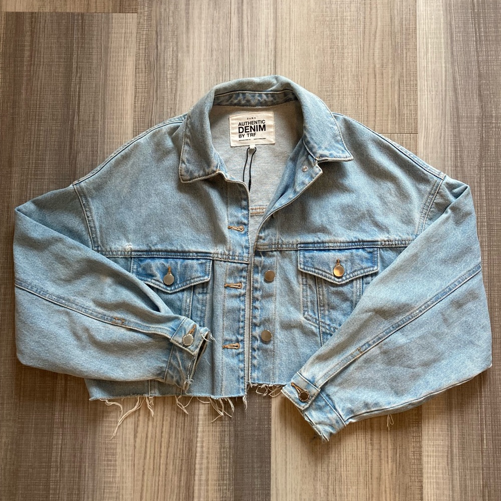 Zara Cropped Denim Jacket